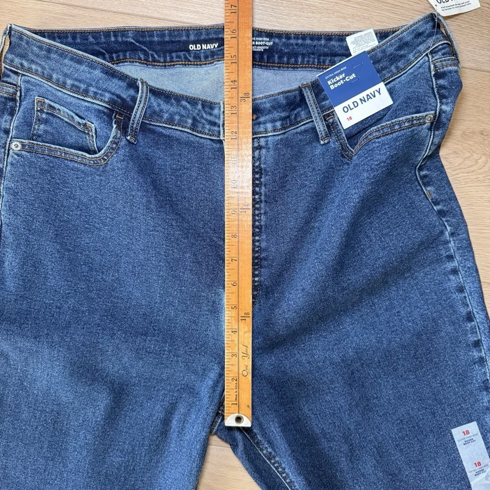 Old Navy Extra High-Rise Kicker Boot-Cut Secret-Slim Pockets Lot Of 2 SZ 18 NWT - Picture 11 of 15